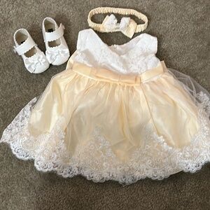 Girls Dress Headband and Shoes